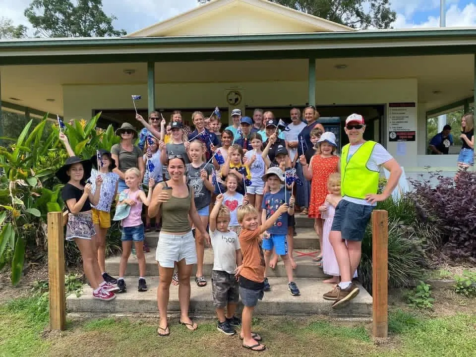 A young local celebrating Australia Day in Palmwoods